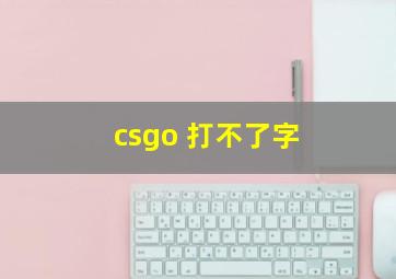 csgo 打不了字